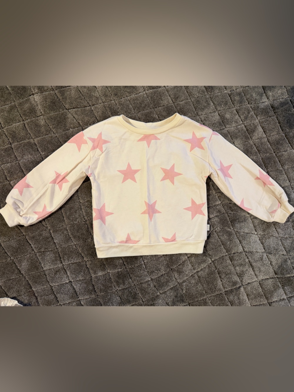 Sammy + Nat Cream Sweatshirt with Pink Stars